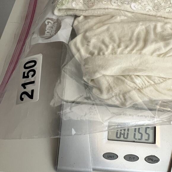 VTG Worthington Top Womens Large White Sequin Ruched Fairy Y2K Festival Glam - Picture 11 of 11